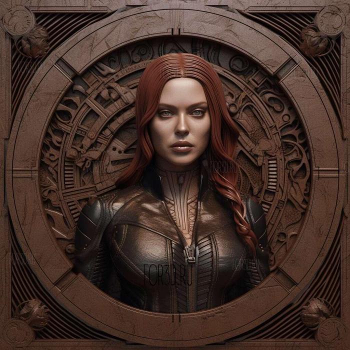 Natasha Romanoff or Black Widow 1 stl model for CNC