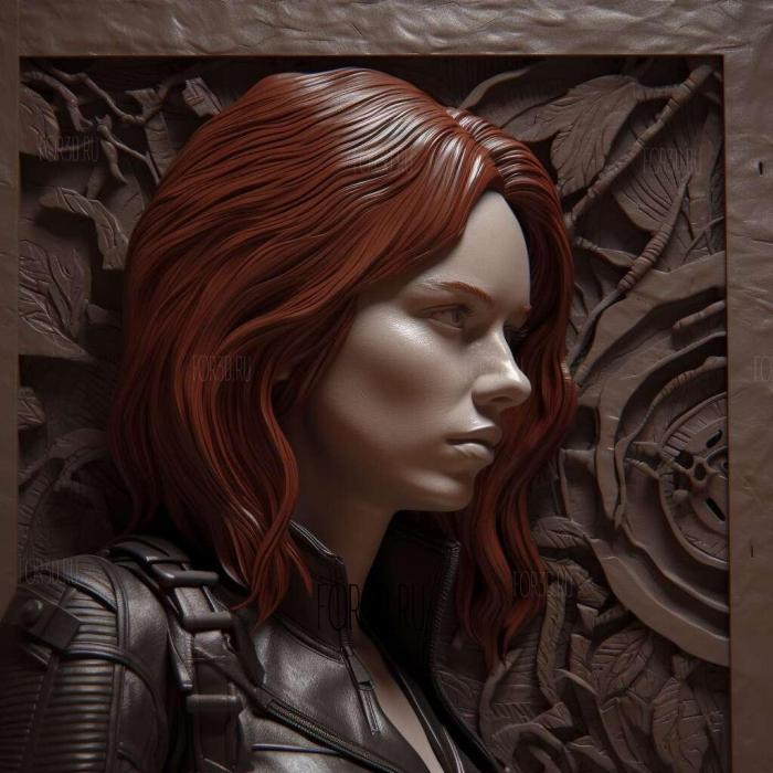 Natasha Romanoff or Black Widow 3 stl model for CNC