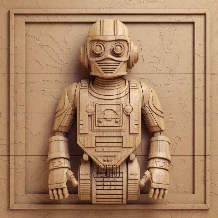 st is a scavenger robot from WALL I 2 stl model for CNC