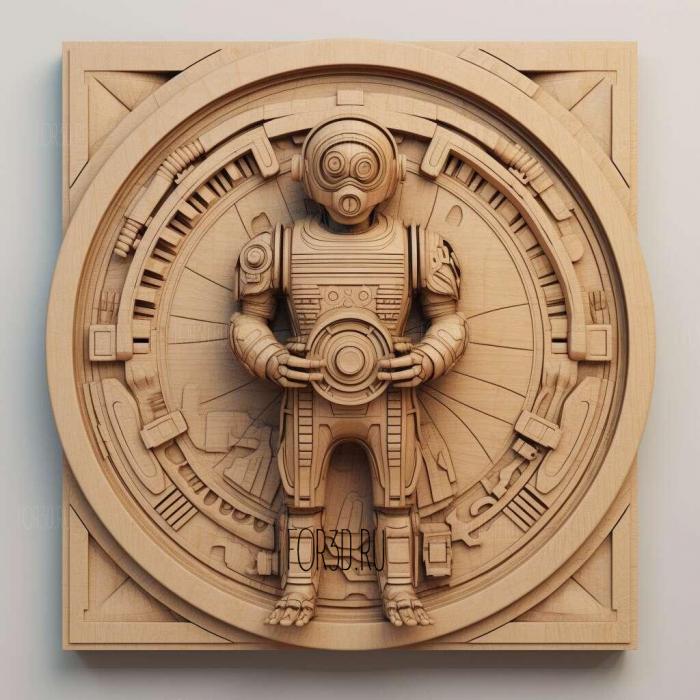 st is a scavenger robot from WALL I 4 stl model for CNC