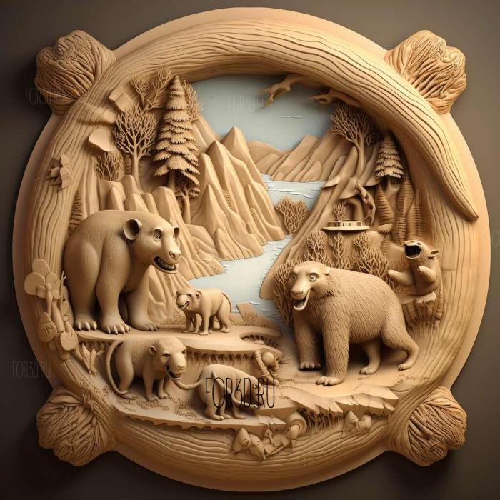 Ice Age 4 Continental Drift cartoon 2 stl model for CNC