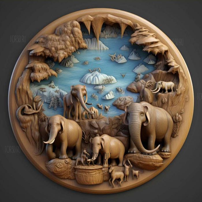 Ice Age 4 Continental Drift cartoon 4 stl model for CNC