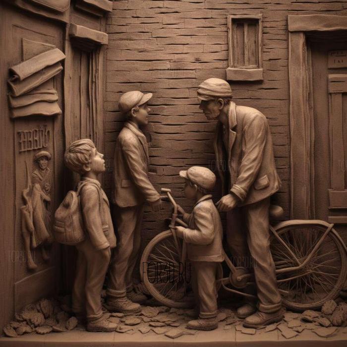 Bicycle Thieves movie 2 stl model for CNC