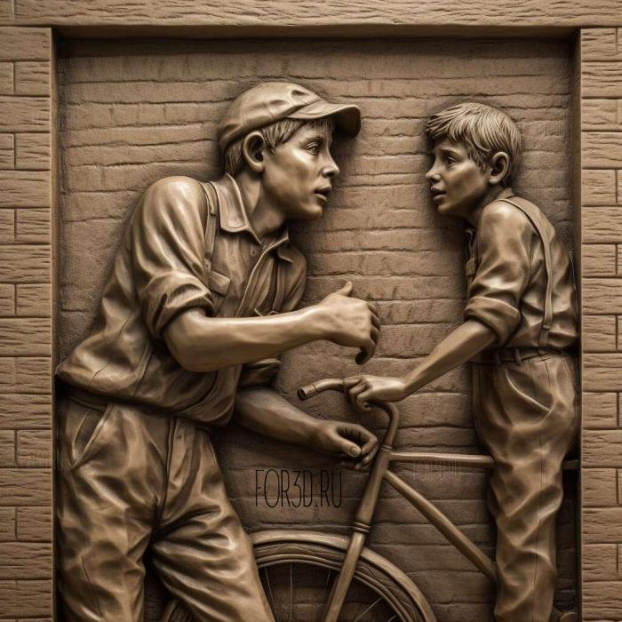Bicycle Thieves movie 4 stl model for CNC