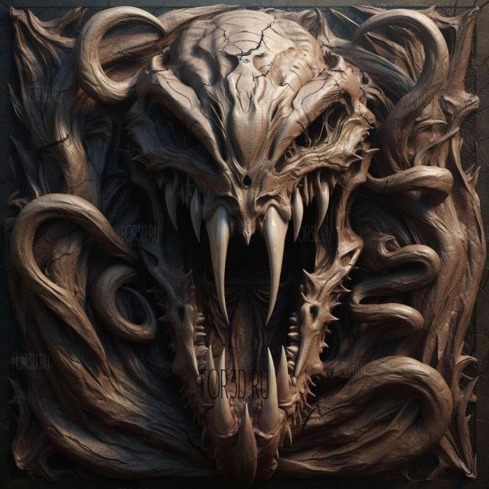 stl Venom Symbiote 1 stl model for CNC