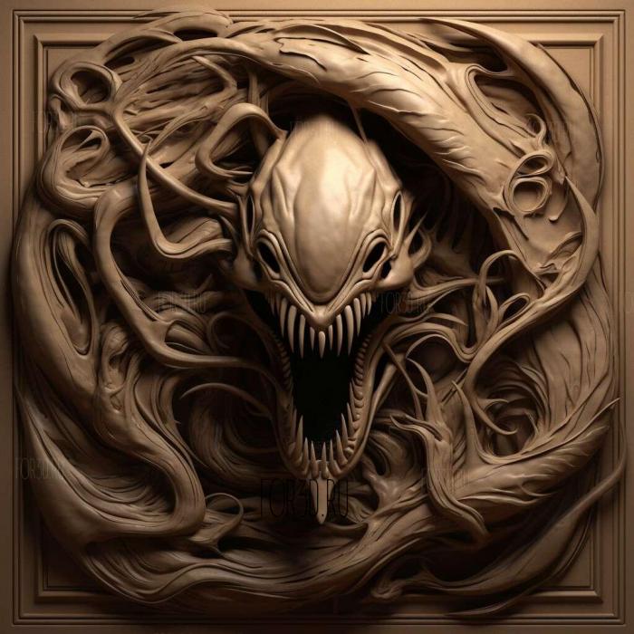 stl Venom Symbiote 3 stl model for CNC