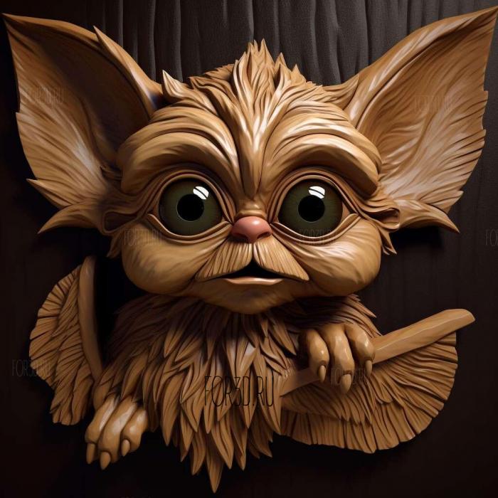 Gizmo from Gremlins 3 stl model for CNC