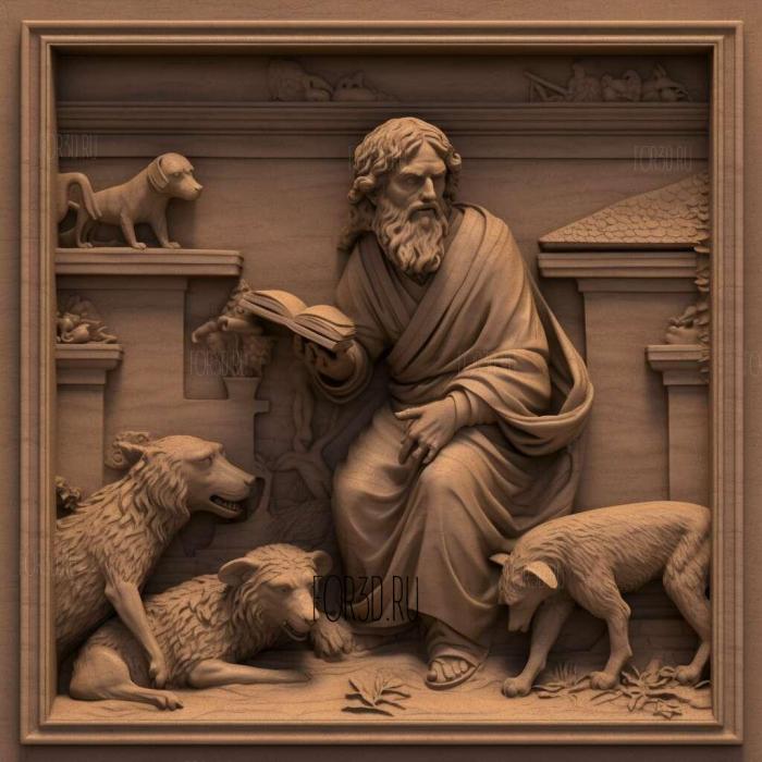 Aesops Fables Aesop circa 620 560 BC 2 stl model for CNC