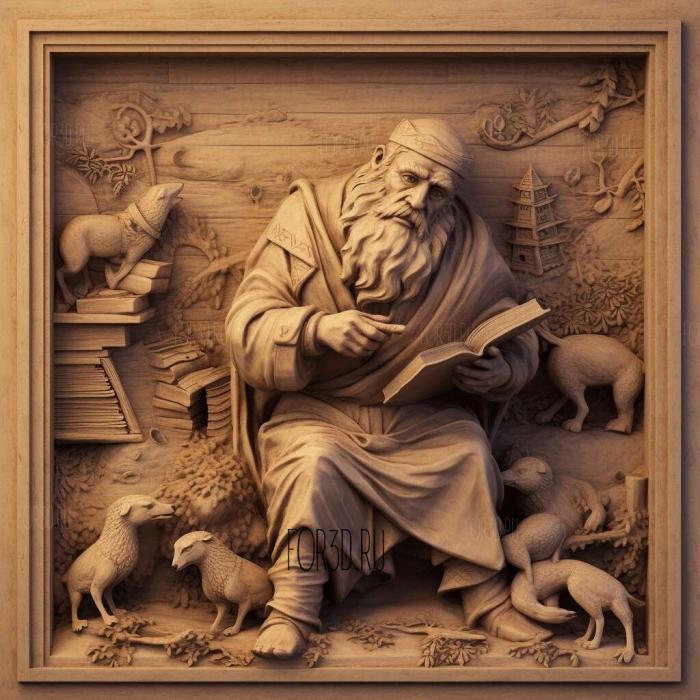 Aesops Fables Aesop circa 620 560 BC 3 stl model for CNC