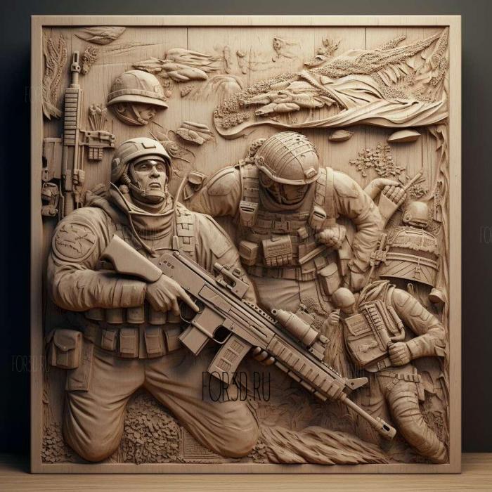 Call of Duty Ghosts Invasion 1 stl model for CNC