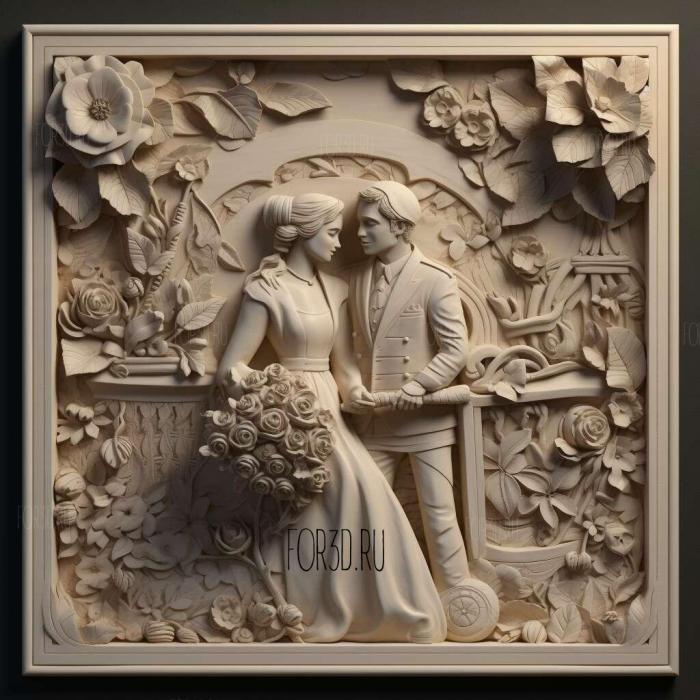 Four Weddings and a Funeral TV series 4 stl model for CNC