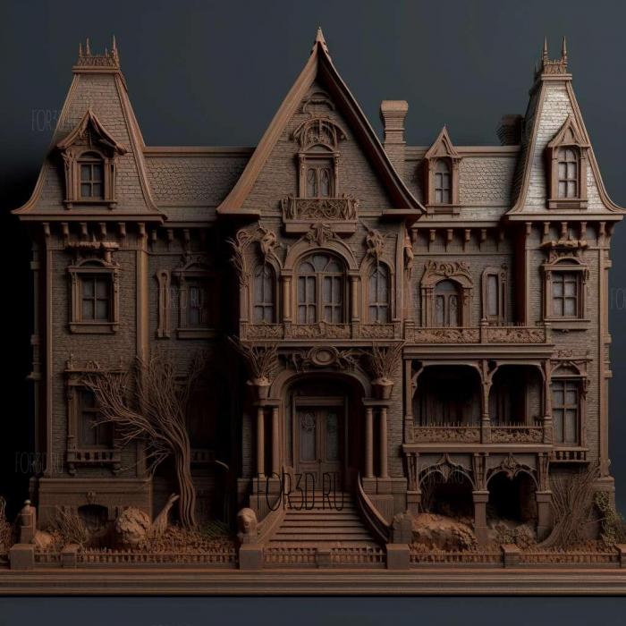 The Addams Family Mansion Mayhem 3 stl model for CNC