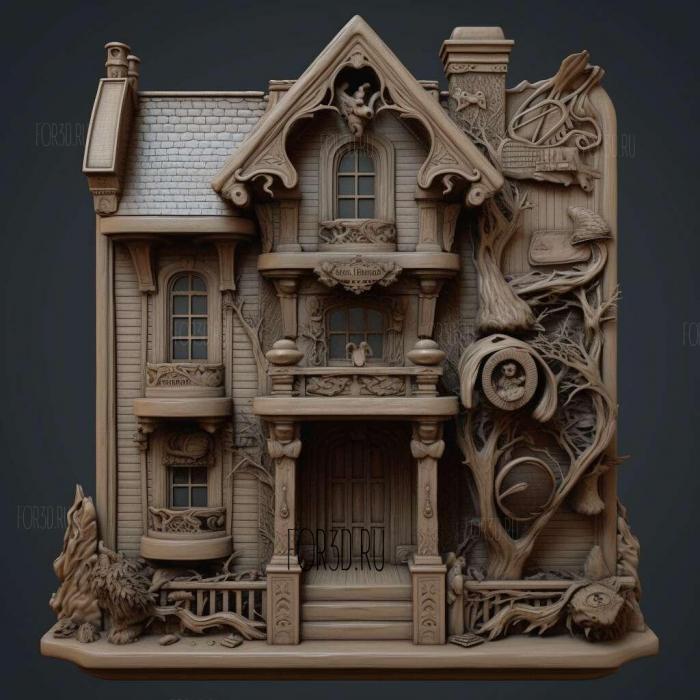 The Addams Family Mansion Mayhem 4 stl model for CNC