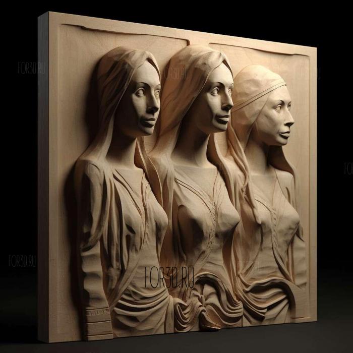 stl Triplettes de Belleville Les movie 3 stl model for CNC