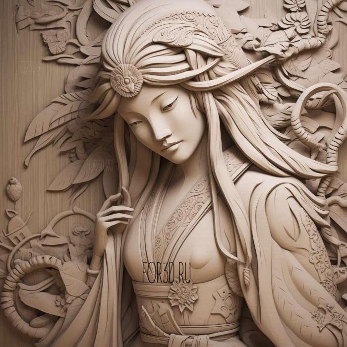 st Ajenma Jigoku ShoujoFROM ANIME 1 stl model for CNC