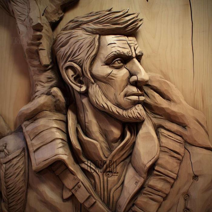 Handsome Jack from Borderlands 1 stl model for CNC