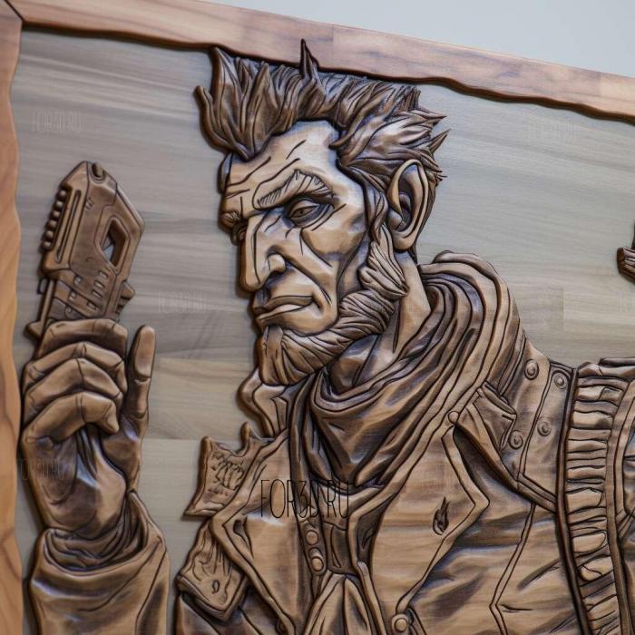 Handsome Jack from Borderlands 2 stl model for CNC