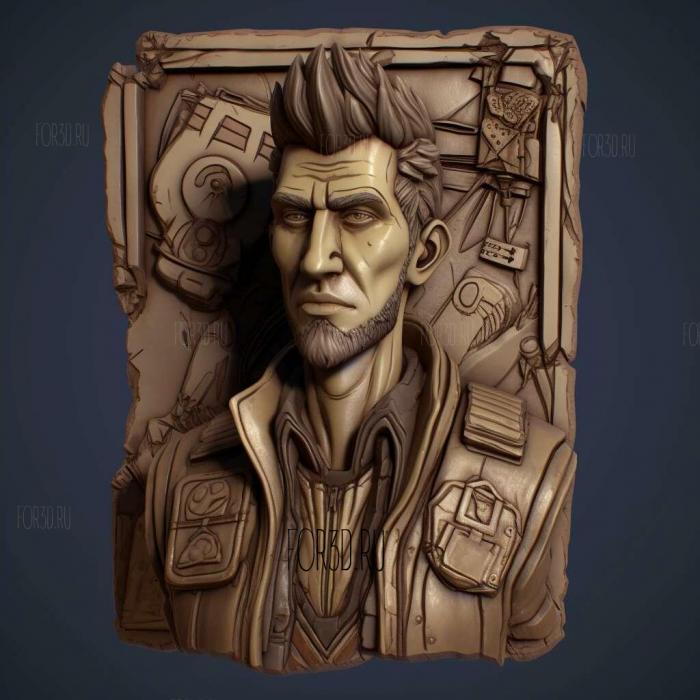 Handsome Jack from Borderlands 3 stl model for CNC