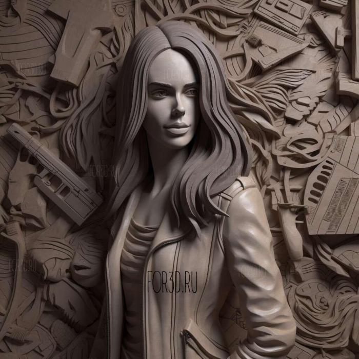 Jessica Jones TV series 4 stl model for CNC