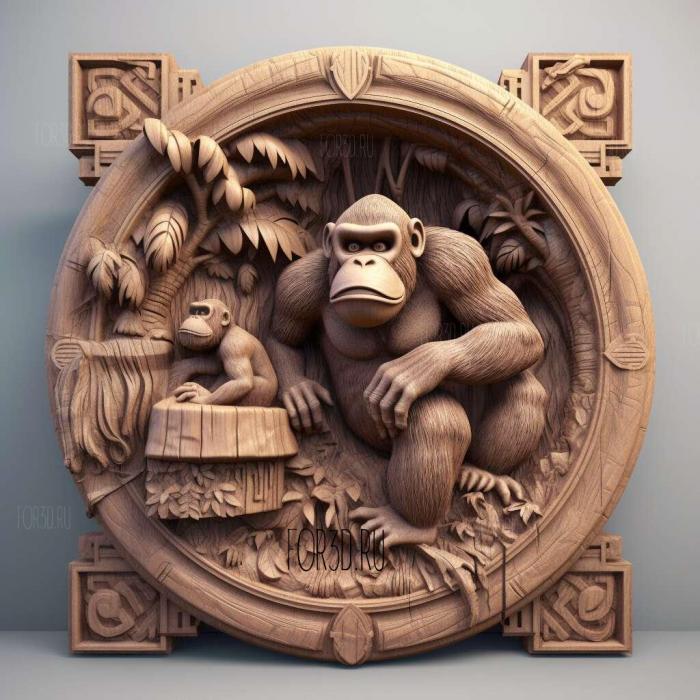st Donkey Kong from Donkey Kong 2 3d stl модель для ЧПУ