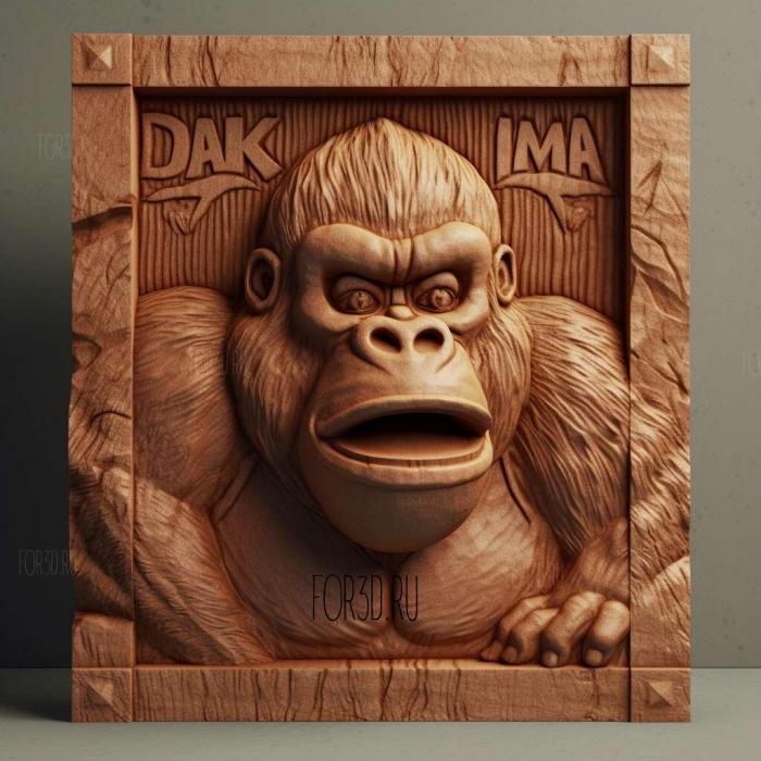 st Donkey Kong from Donkey Kong 4 stl model for CNC