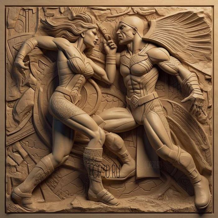 Защитники серия 3 3d stl модель для ЧПУ