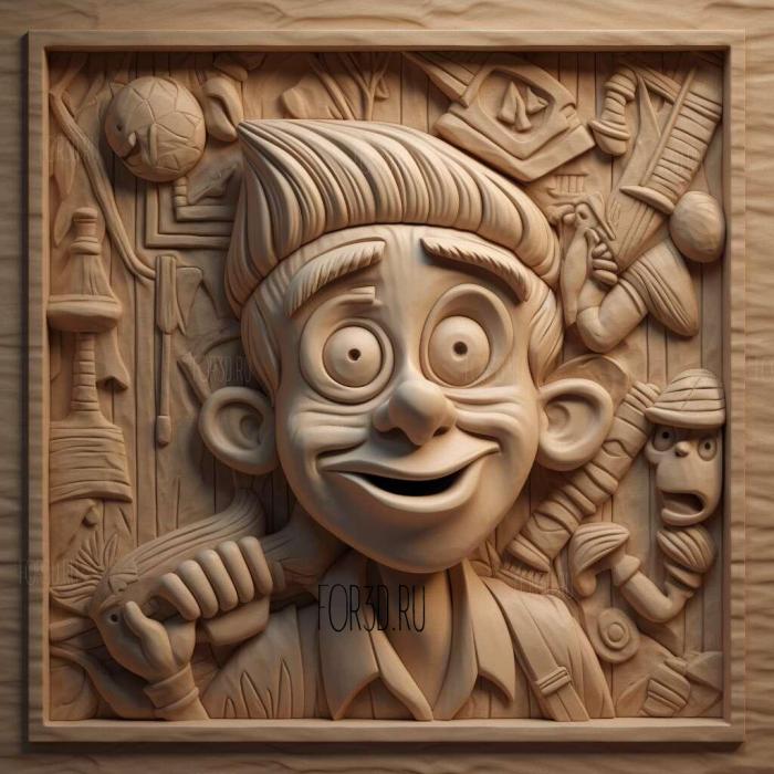 Hey Arnold TV series 3 stl model for CNC