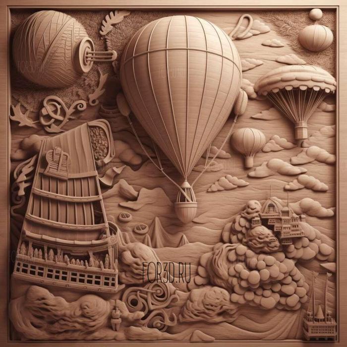 Up in the Air movie 2 stl model for CNC