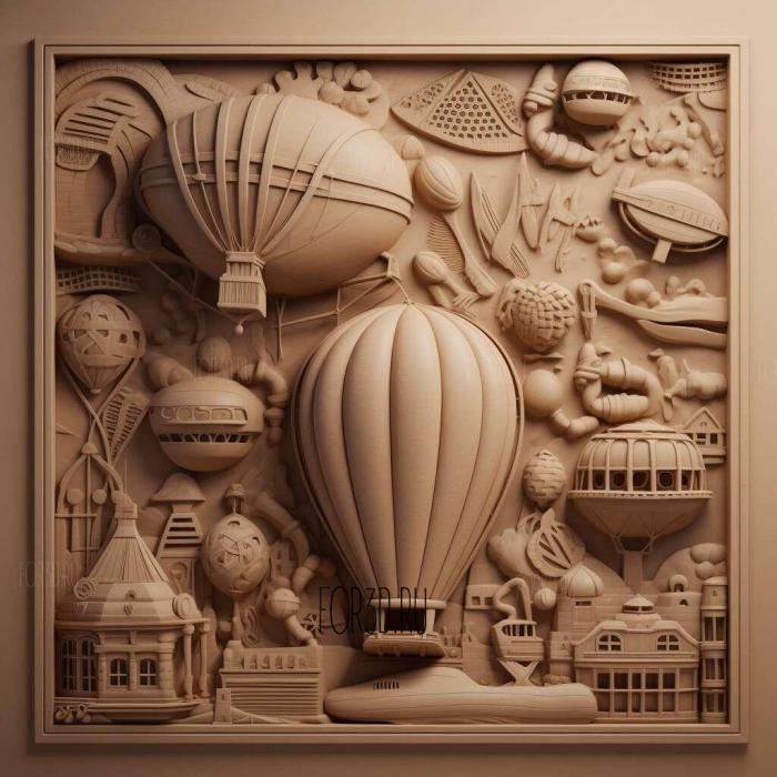 Up in the Air movie 3 stl model for CNC