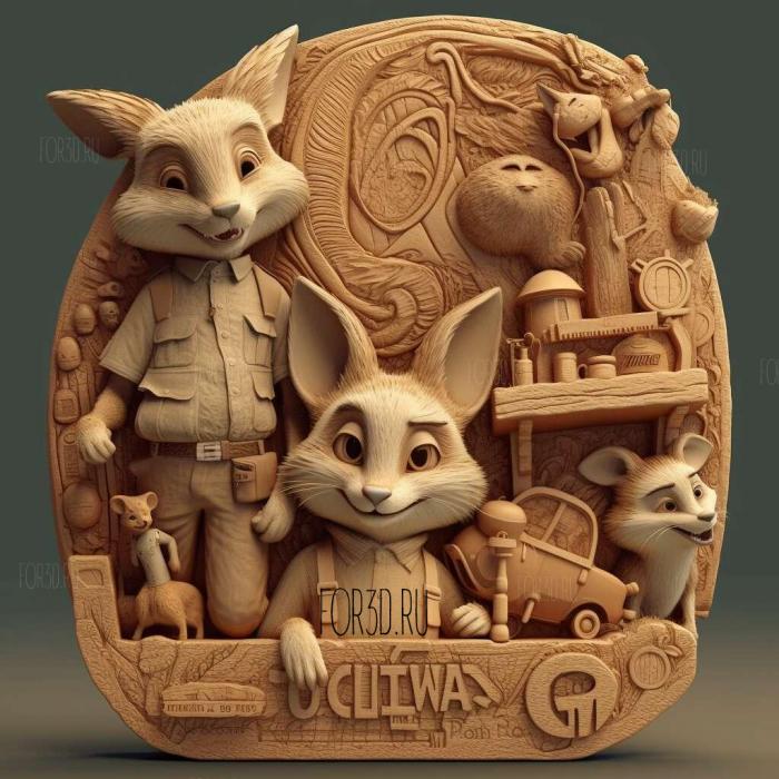 фильм Зверополис 3 3d stl модель для ЧПУ