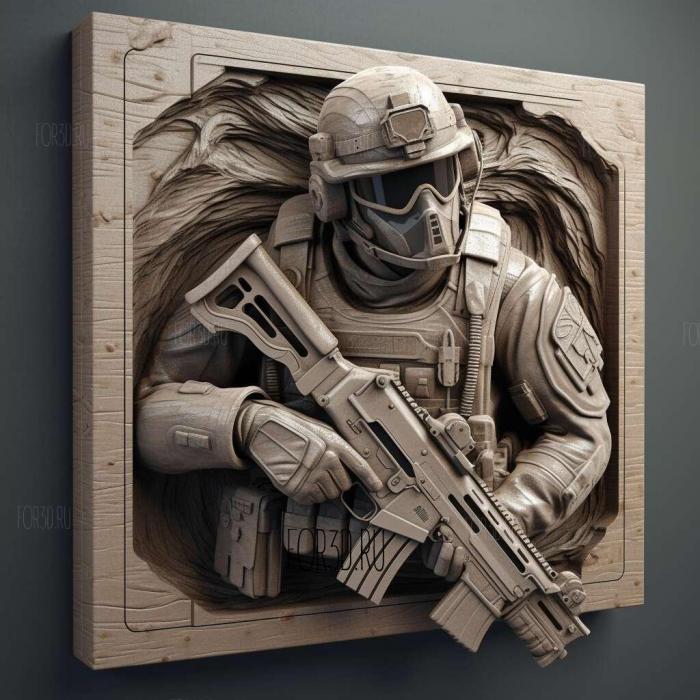 Call of Duty Infinite Warfare 3 stl model for CNC