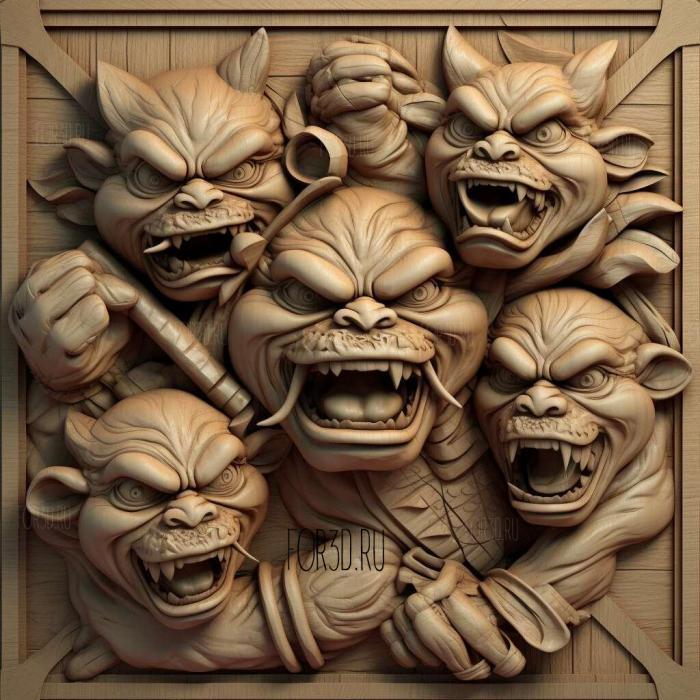 Teenage Mutant Ninja Turtles 3 Mutant Nightmare 3 stl model for CNC