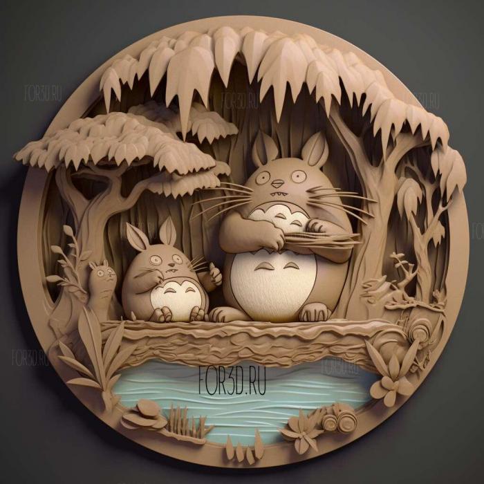 My Neighbor Totoro movie 3 stl model for CNC