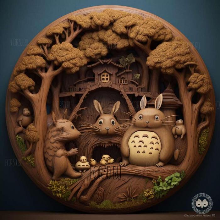 My Neighbor Totoro movie 4 stl model for CNC