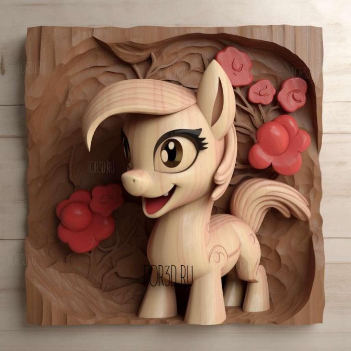 st Apple Bloom from My Little Pony 3 stl model for CNC