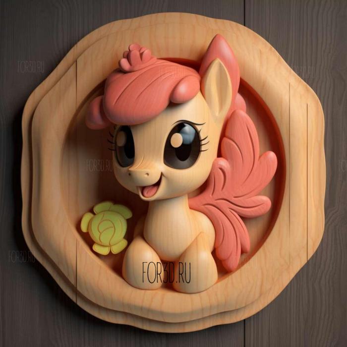 st Apple Bloom from My Little Pony 4 stl model for CNC