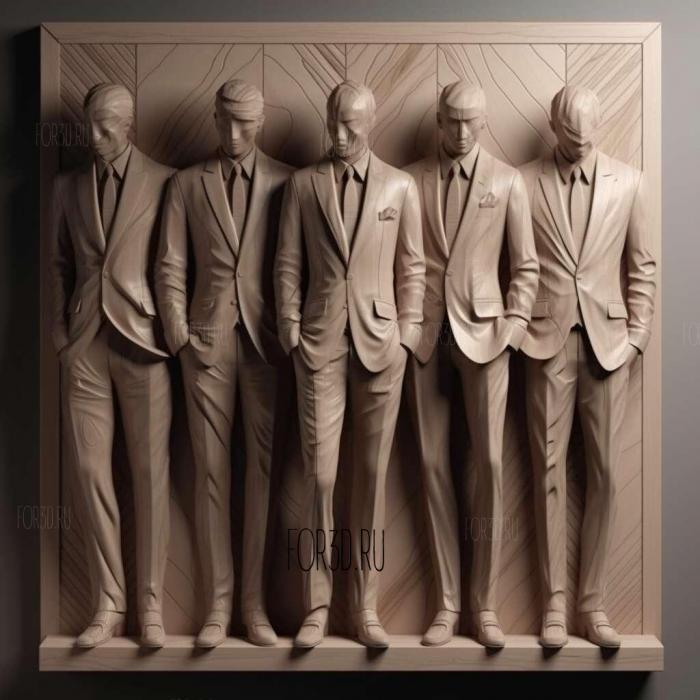 stl Suits series 1 stl model for CNC