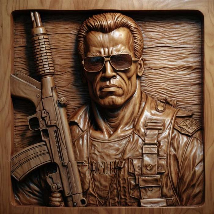 stl Terminator T 800 Terminator Arnold Schwarzenegger 4 3d stl модель для ЧПУ