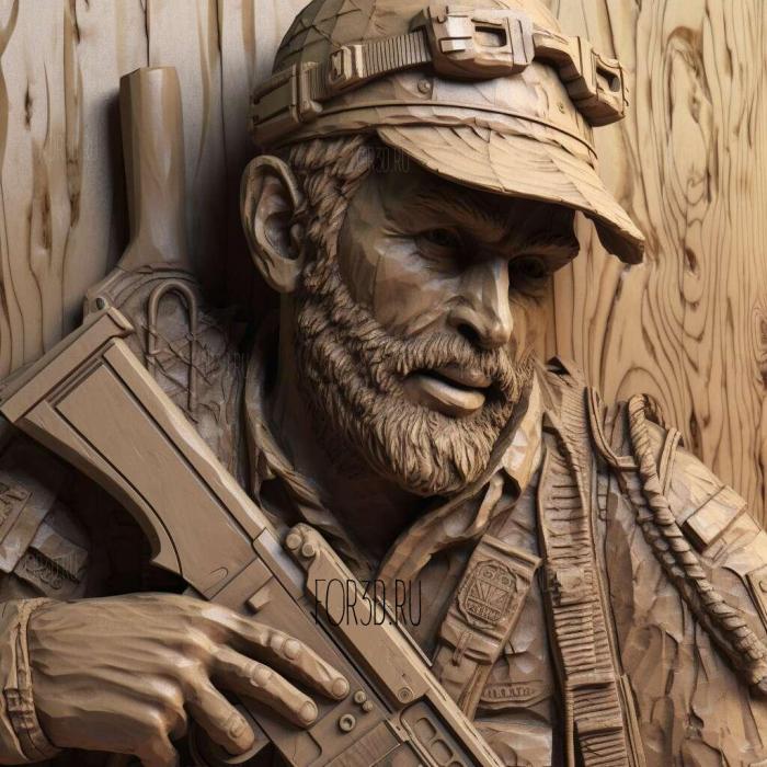 Call of Duty Ghosts Captain Price 1 stl model for CNC