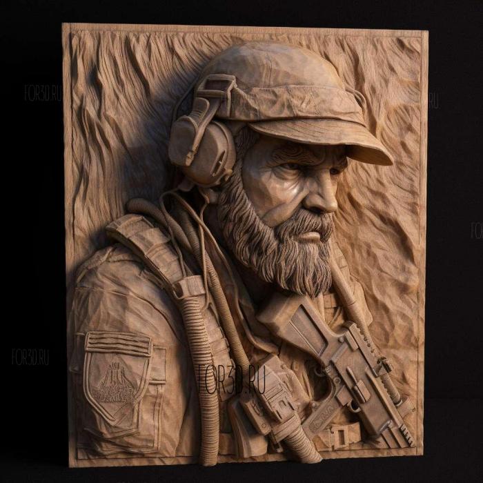 Call of Duty Ghosts Captain Price 2 stl model for CNC