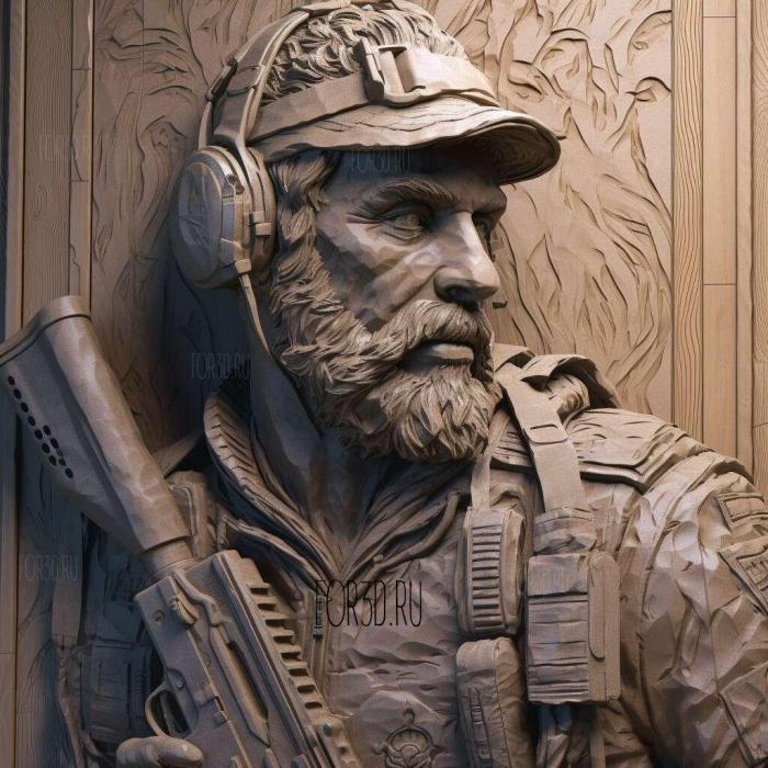 Call of Duty Ghosts Captain Price 4 stl model for CNC