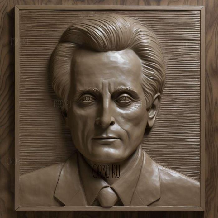 st Gordon Gekko the movie Wall Street actor Michael Douglas 2 stl model for CNC