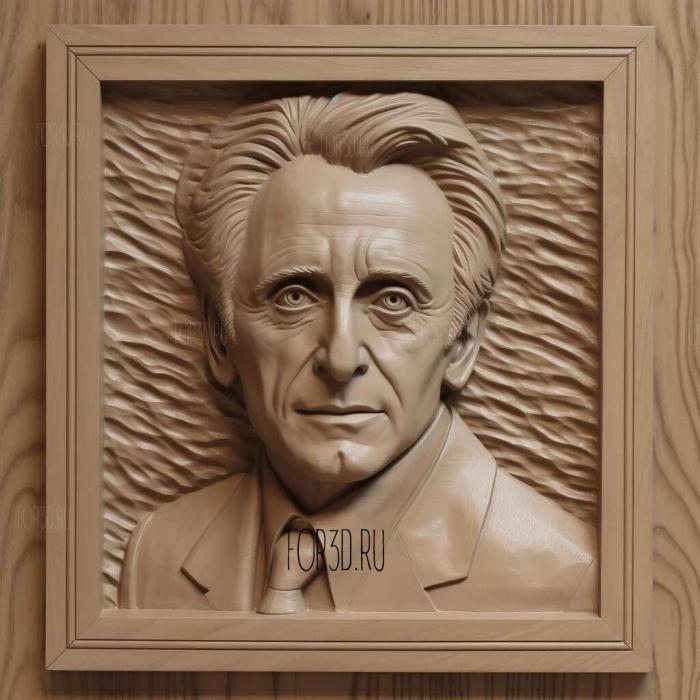 st Gordon Gekko the movie Wall Street actor Michael Douglas 4 stl model for CNC