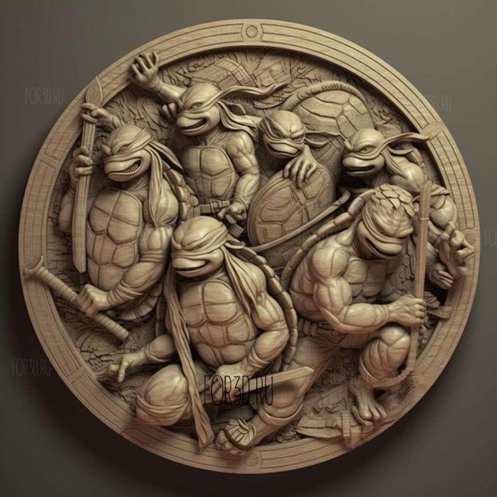 stl Teenage Mutant Ninja Turtles series 2 stl model for CNC