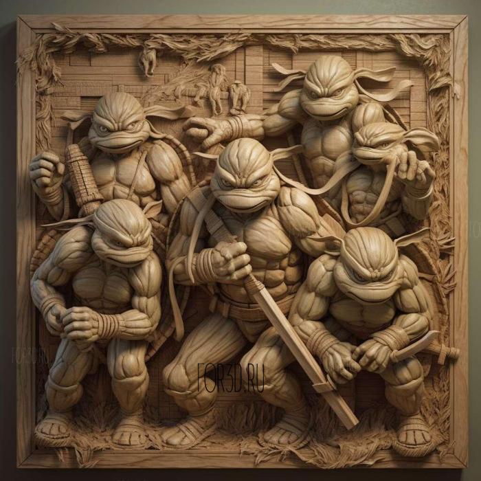 stl Teenage Mutant Ninja Turtles series 3 stl model for CNC