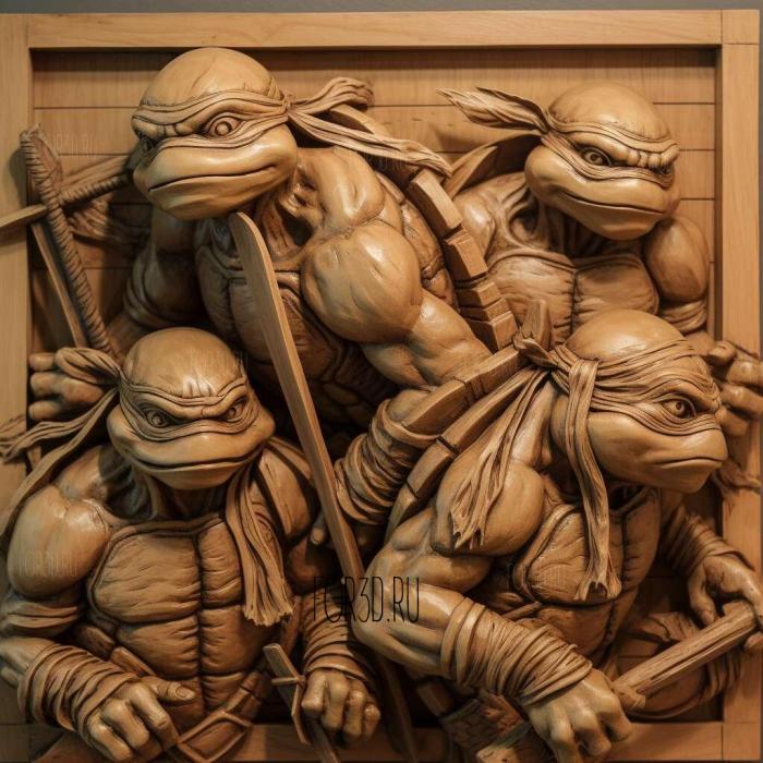 stl Teenage Mutant Ninja Turtles series 4 stl model for CNC