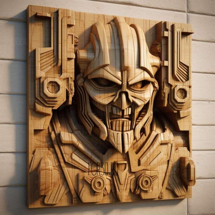 transformers 3d model 2 stl model for CNC