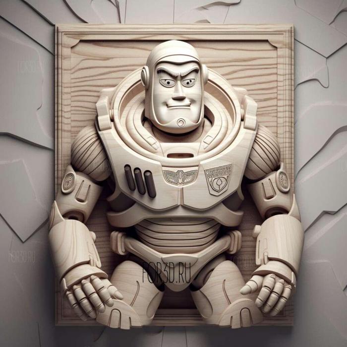 toy story buzz lightyear 3 stl model for CNC