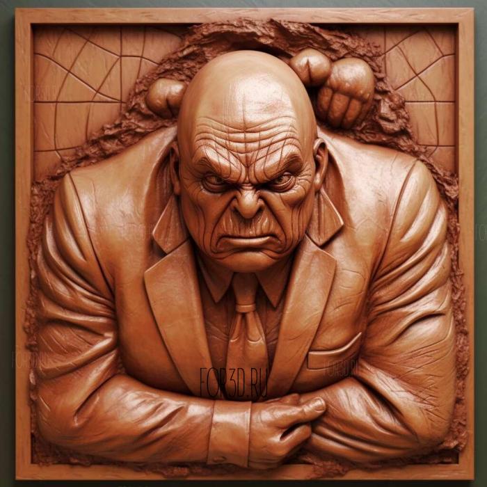 The Amazing Spider Man vsThe Kingpin 3 stl model for CNC