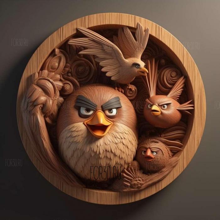 stl The Angry Birds Movie 2 movie 3 stl model for CNC